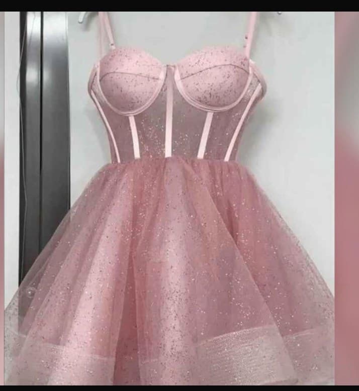 Vestido Corsé de Tul Rosa